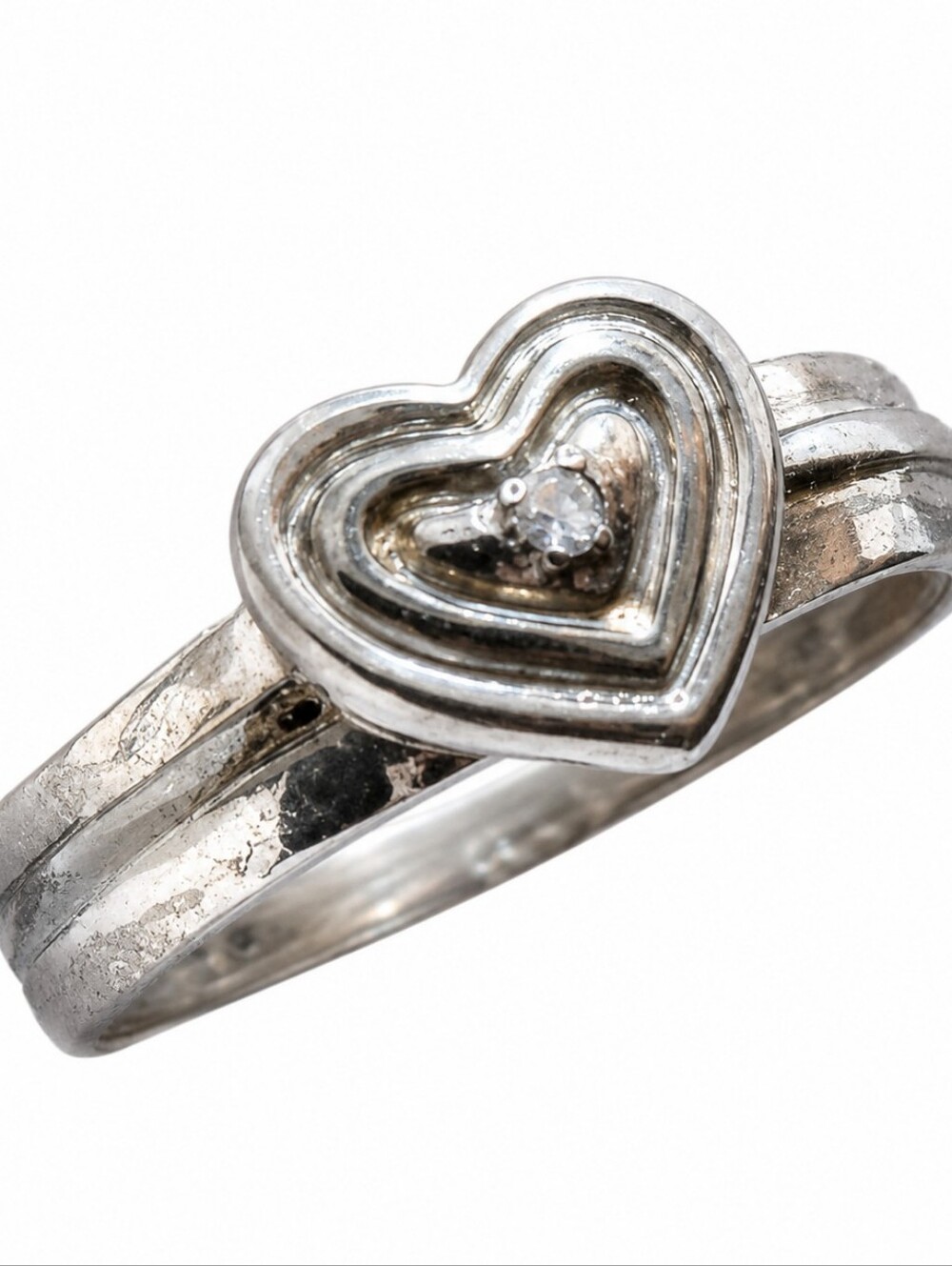 925 Sterling Silver Heart Ring My Daughter My Love Engraved Gift Size 8